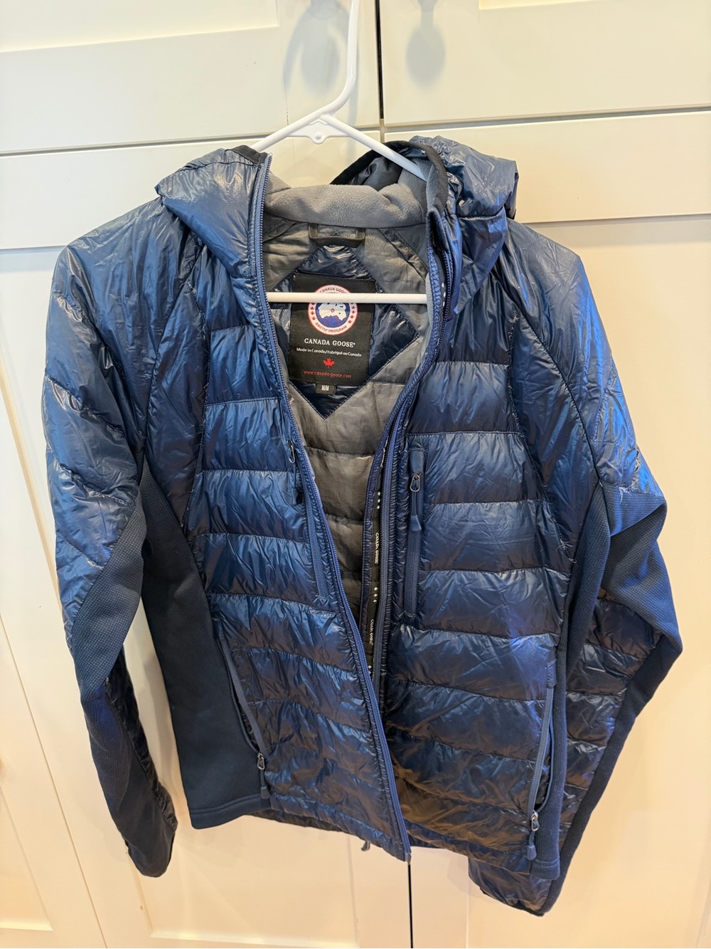 Canada Goose Men's Blue Quilted Hooded Puffer Jacket